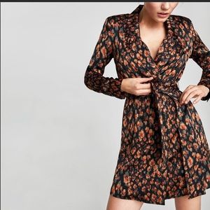Zara printed blazer dress